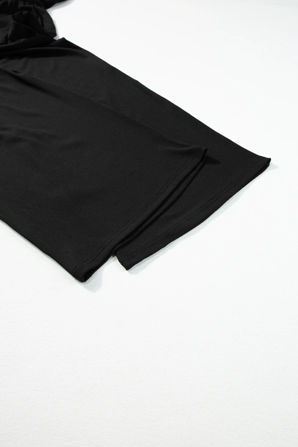Black Cami V Neck High Waist Wide Leg Jumpsuit