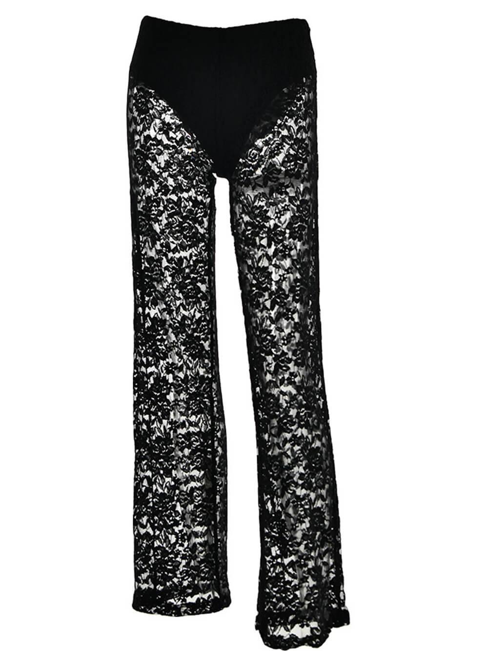 Lace High-length Straight Pants