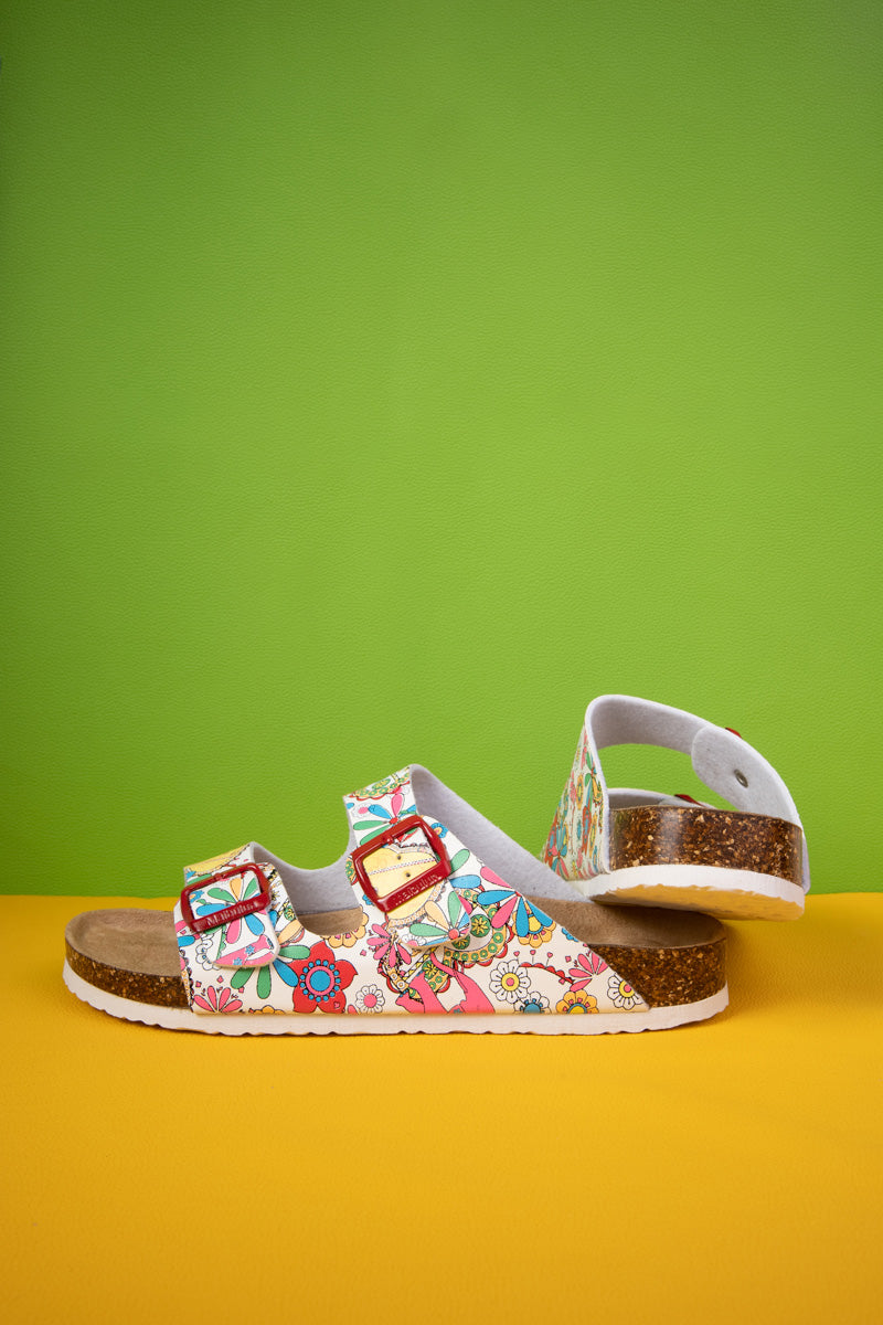 Maibulun | Lovey Dovey Printed Double Strap Sandal