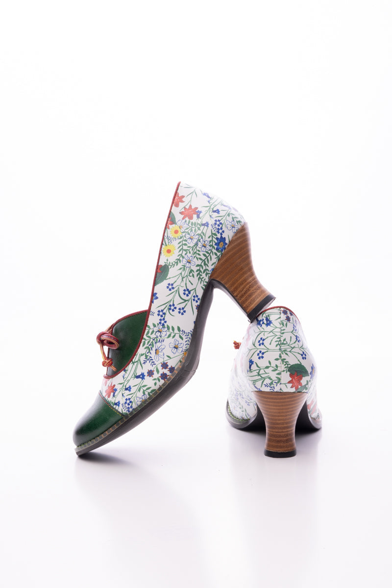 Soffia | Lily Kitten Heel Leather Pump