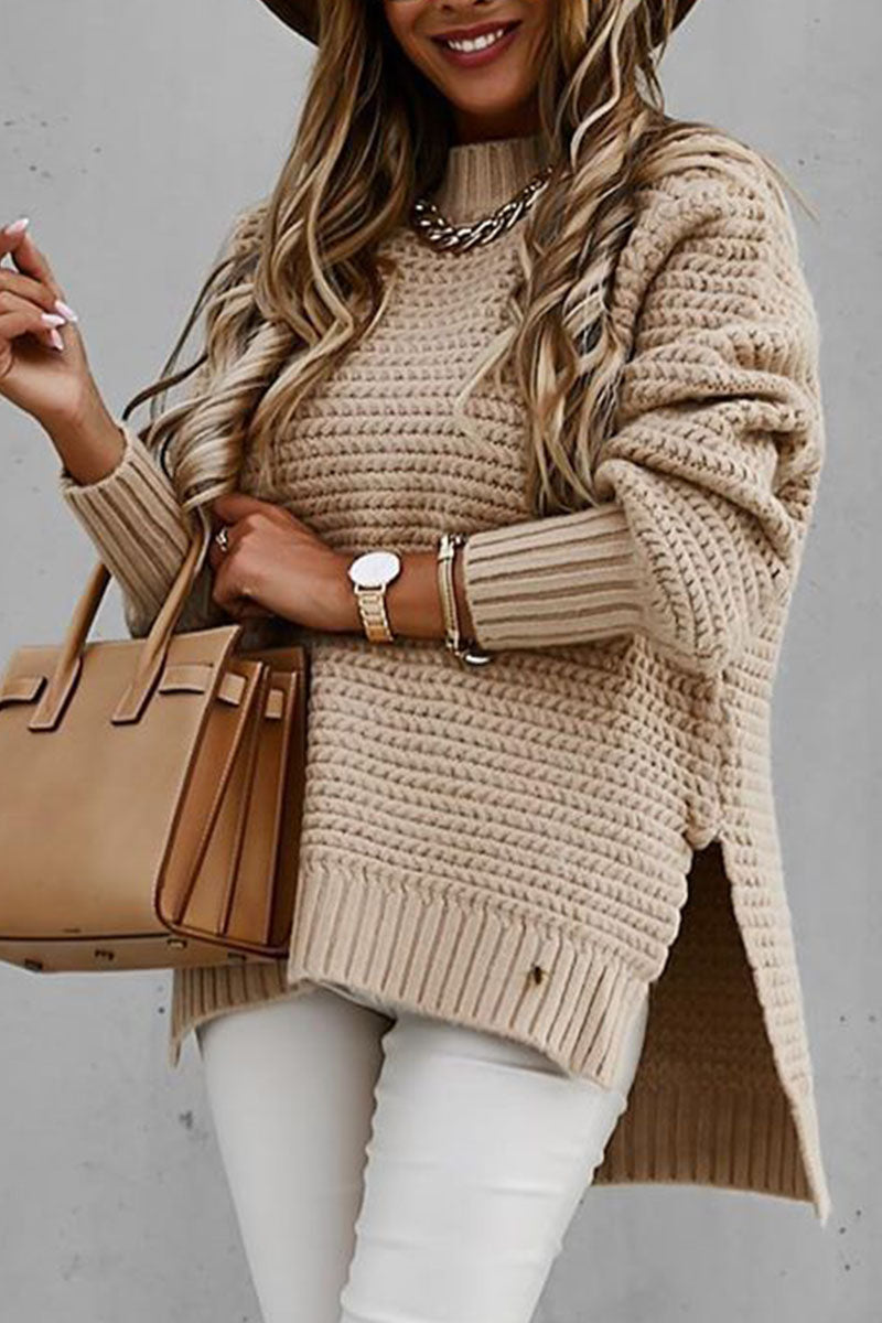 Street Slit O Neck Sweaters(3 Colors)