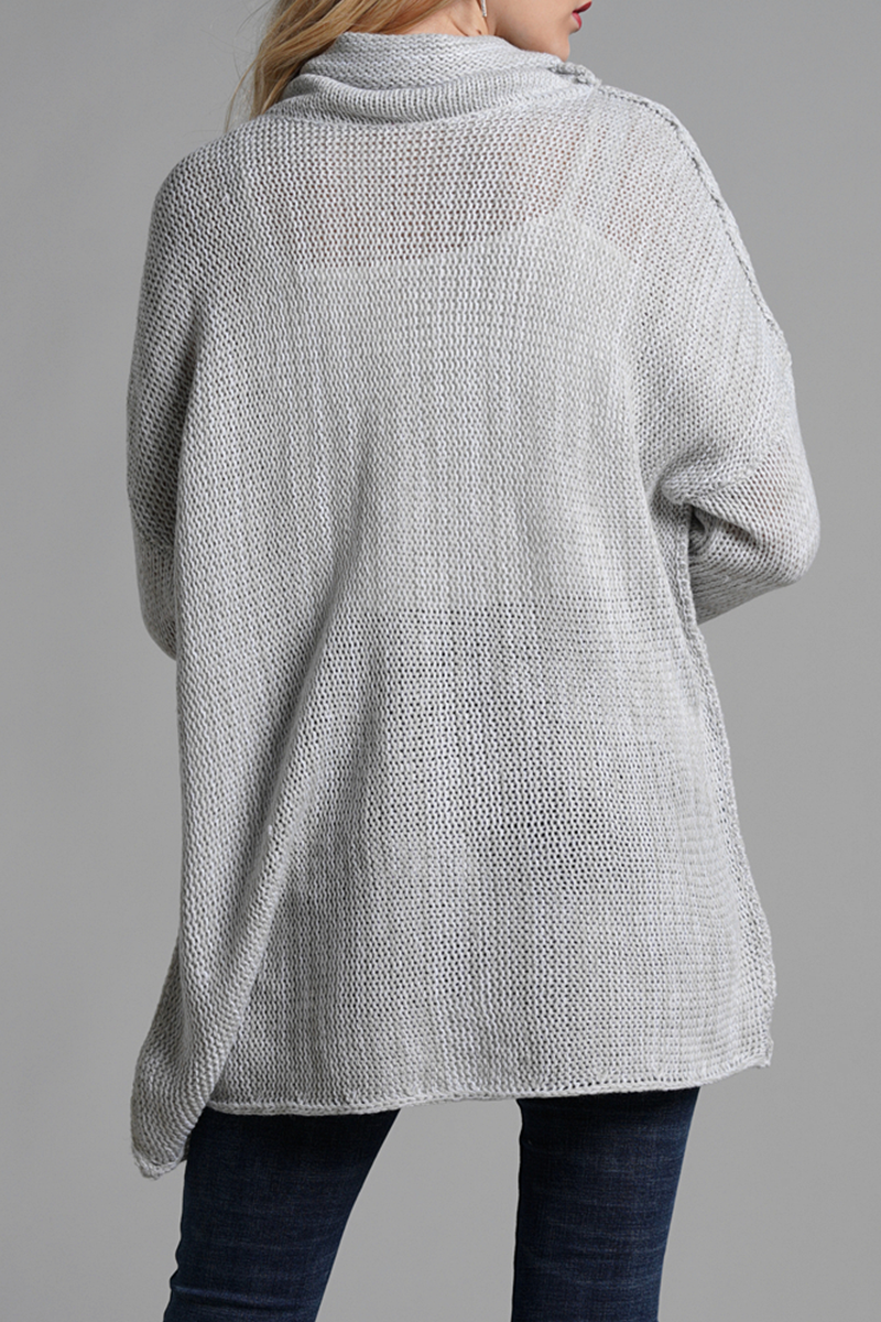 Split Joint Turtleneck Tops Sweater