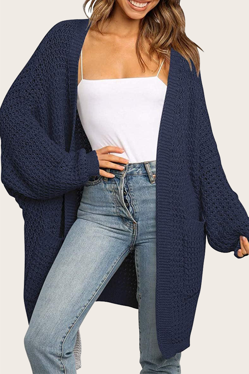 Pocket V Neck Tops Sweater(10 Colors)