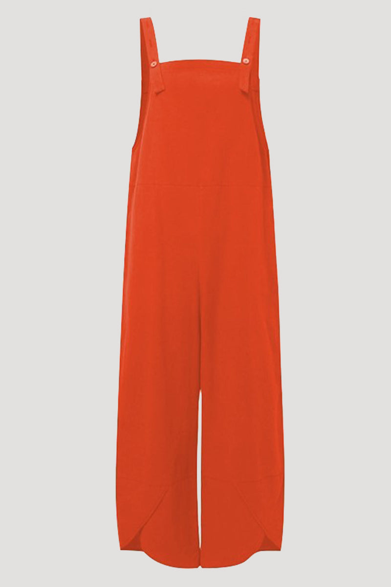 Buttons Capris Loose Jumpsuits(8 Colors)