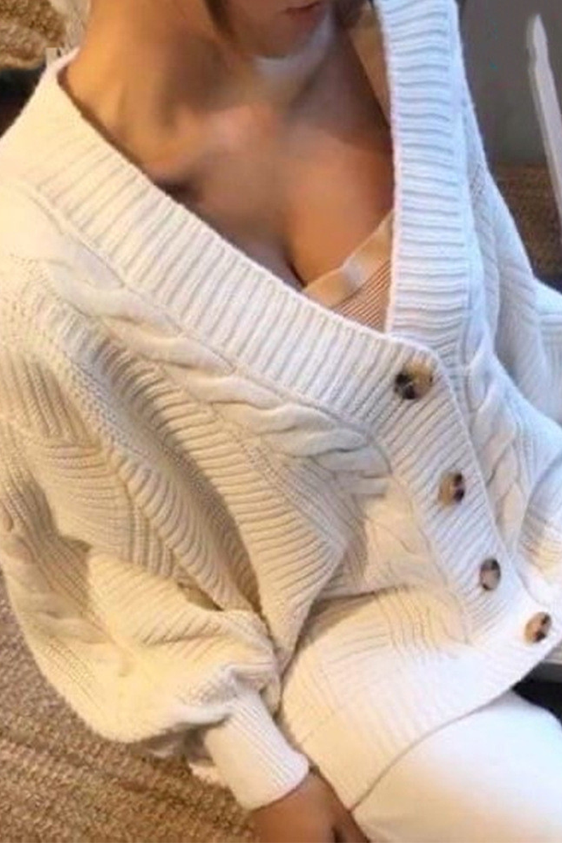 Patchwork V Neck Long Sleeve Two Pieces
