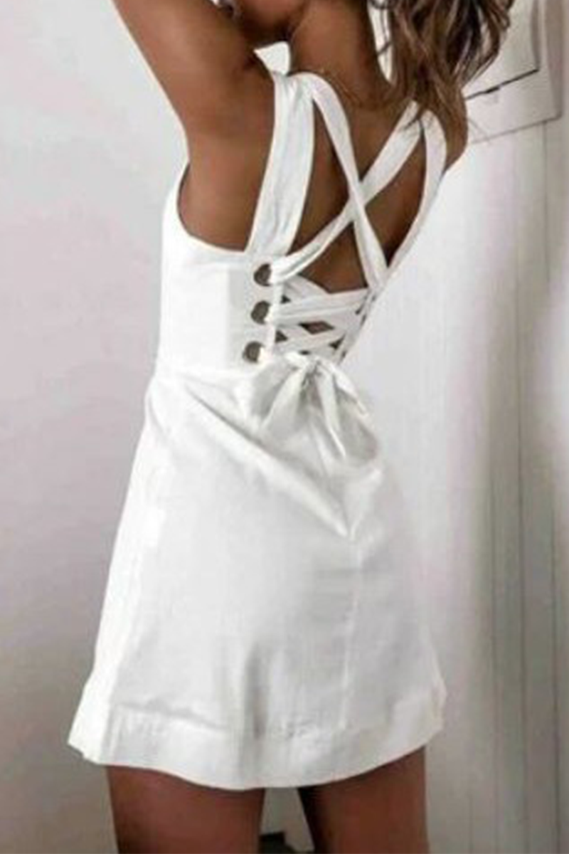 Patchwork Square Collar Cake Skirt Dresses