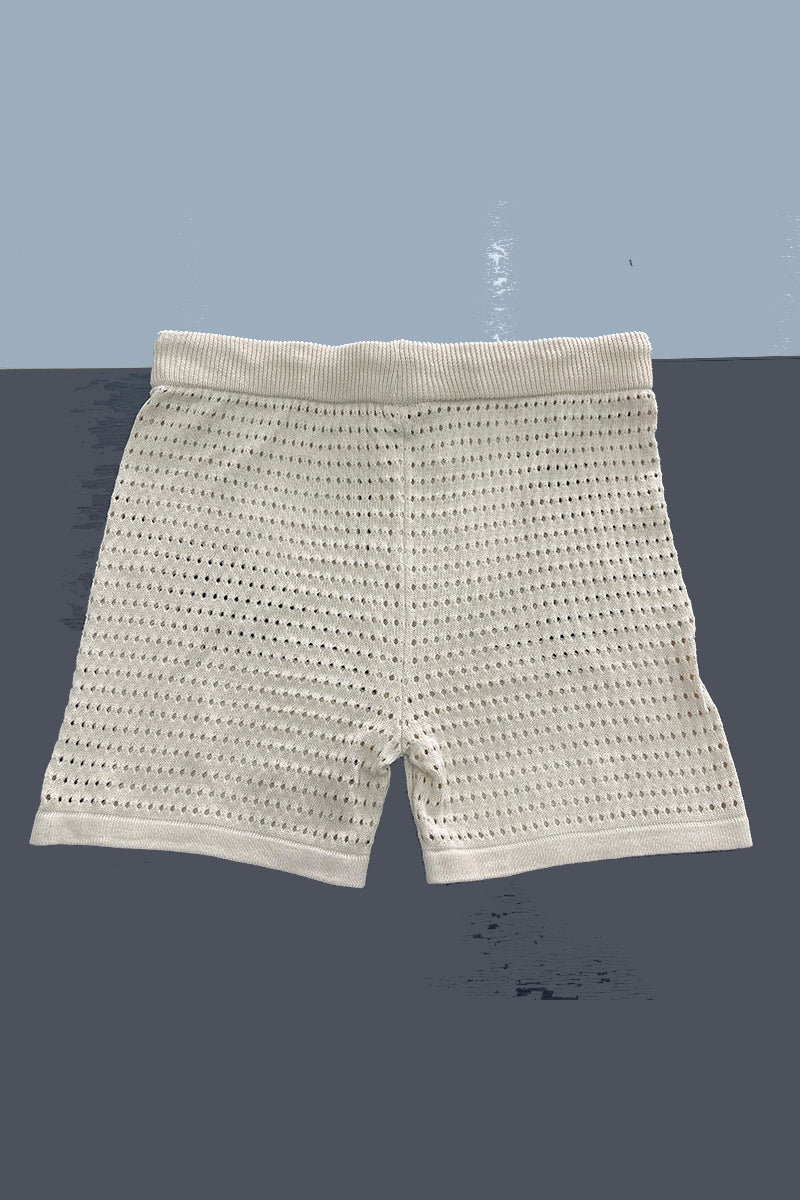 Hollowed Out Turndown Collar Half Sleeve Two Pieces