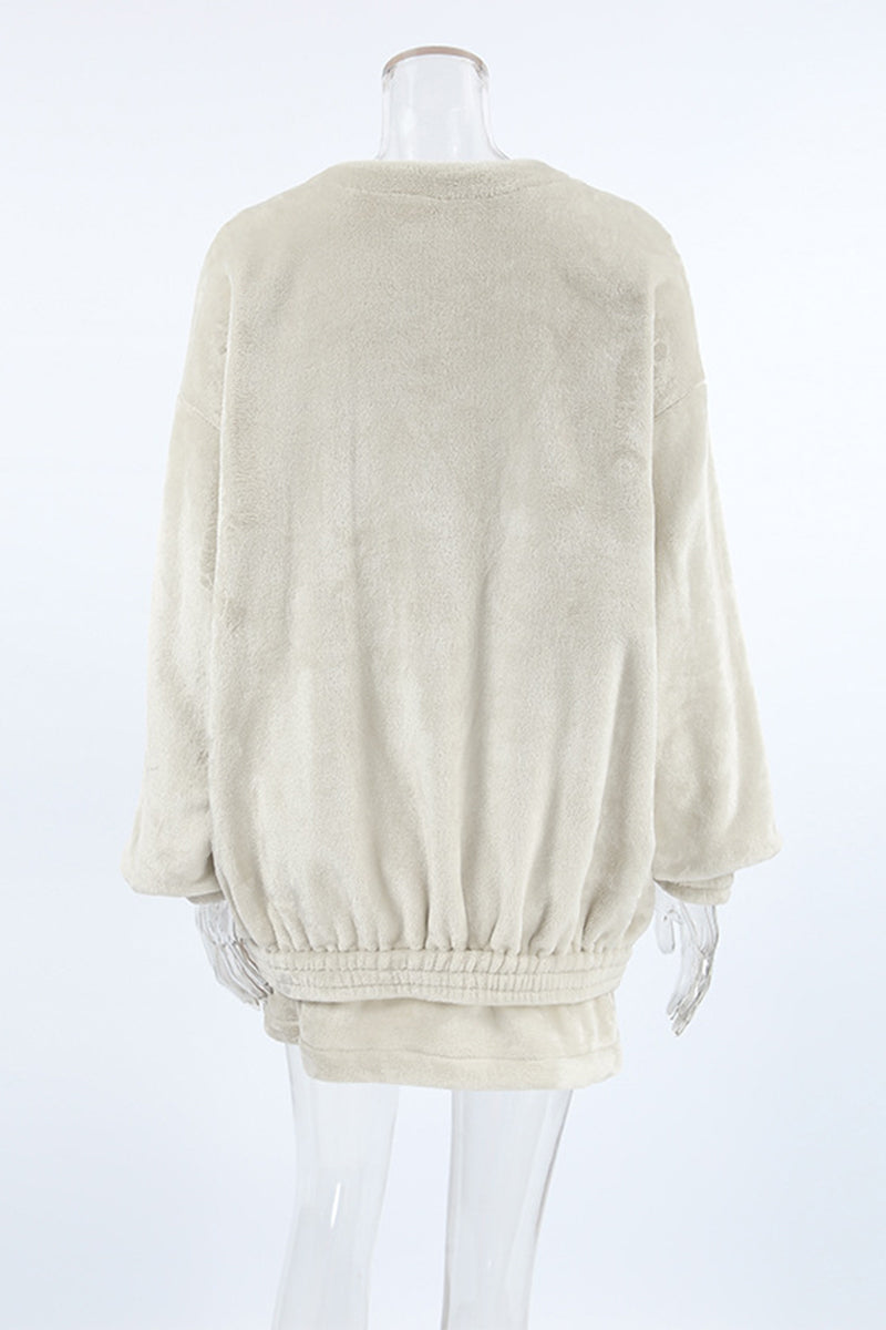 Daily Buttons V Neck Long Sleeve Two Pieces