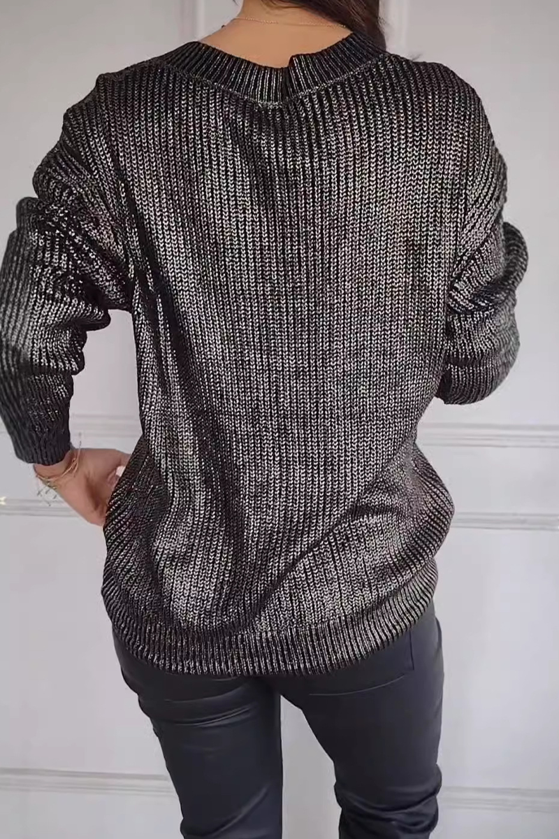 Daily Patchwork V Neck Sweaters(5 Colors)