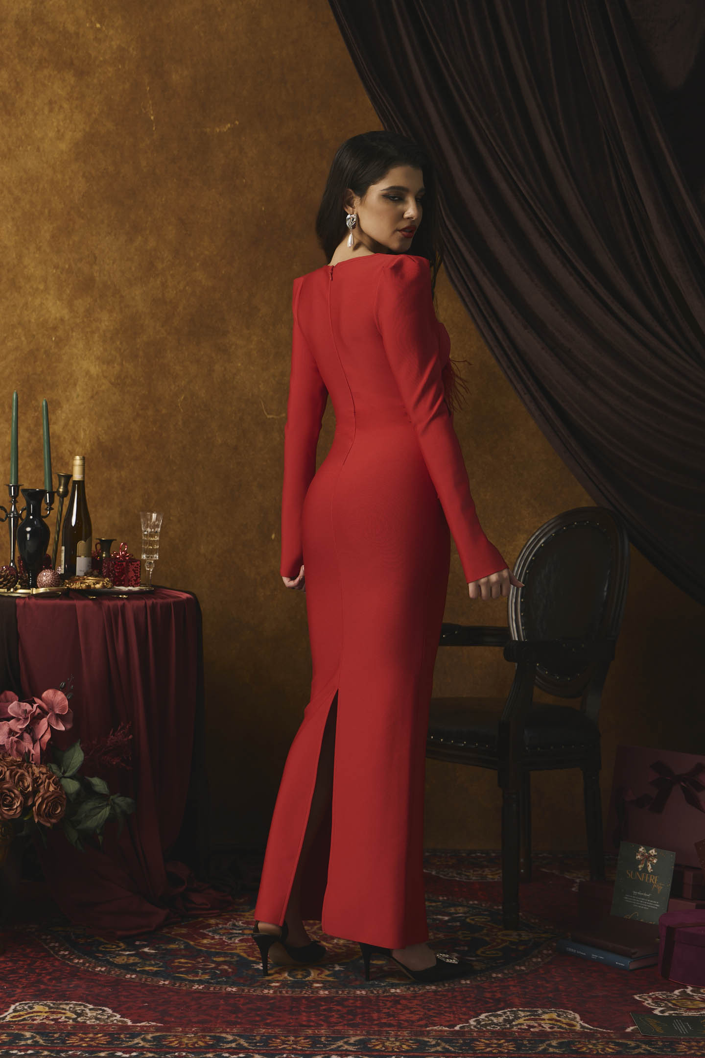 Madeline Applique Cutout Maxi Dress