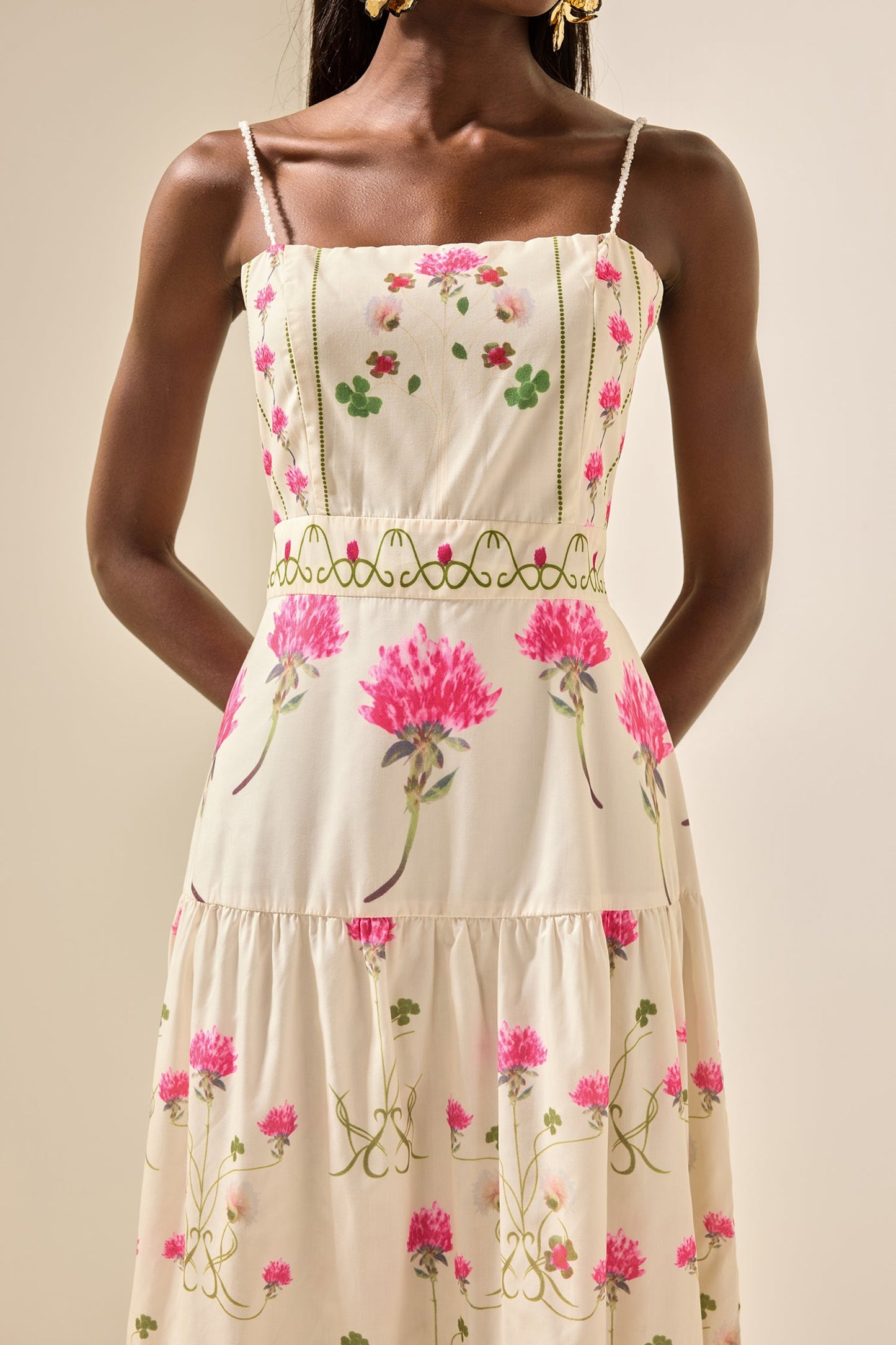 Cami Tapered Waist Midi Dress