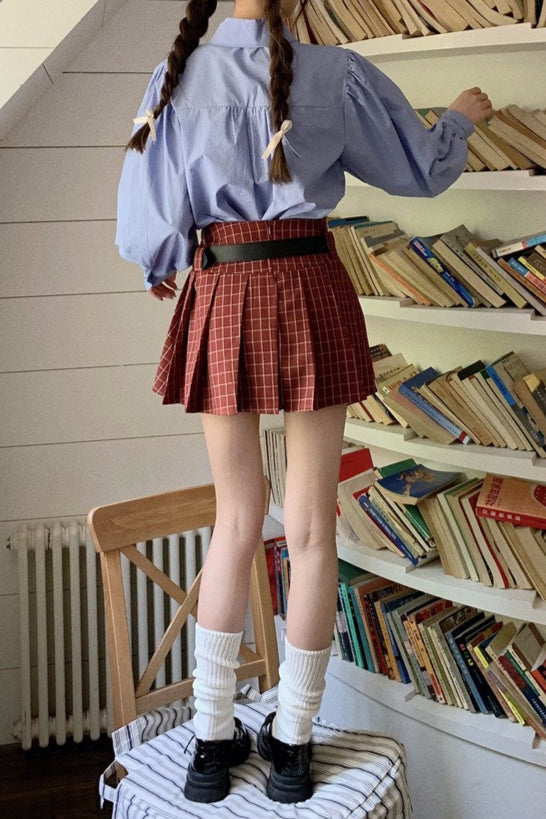 Plaid Pleated Skirt