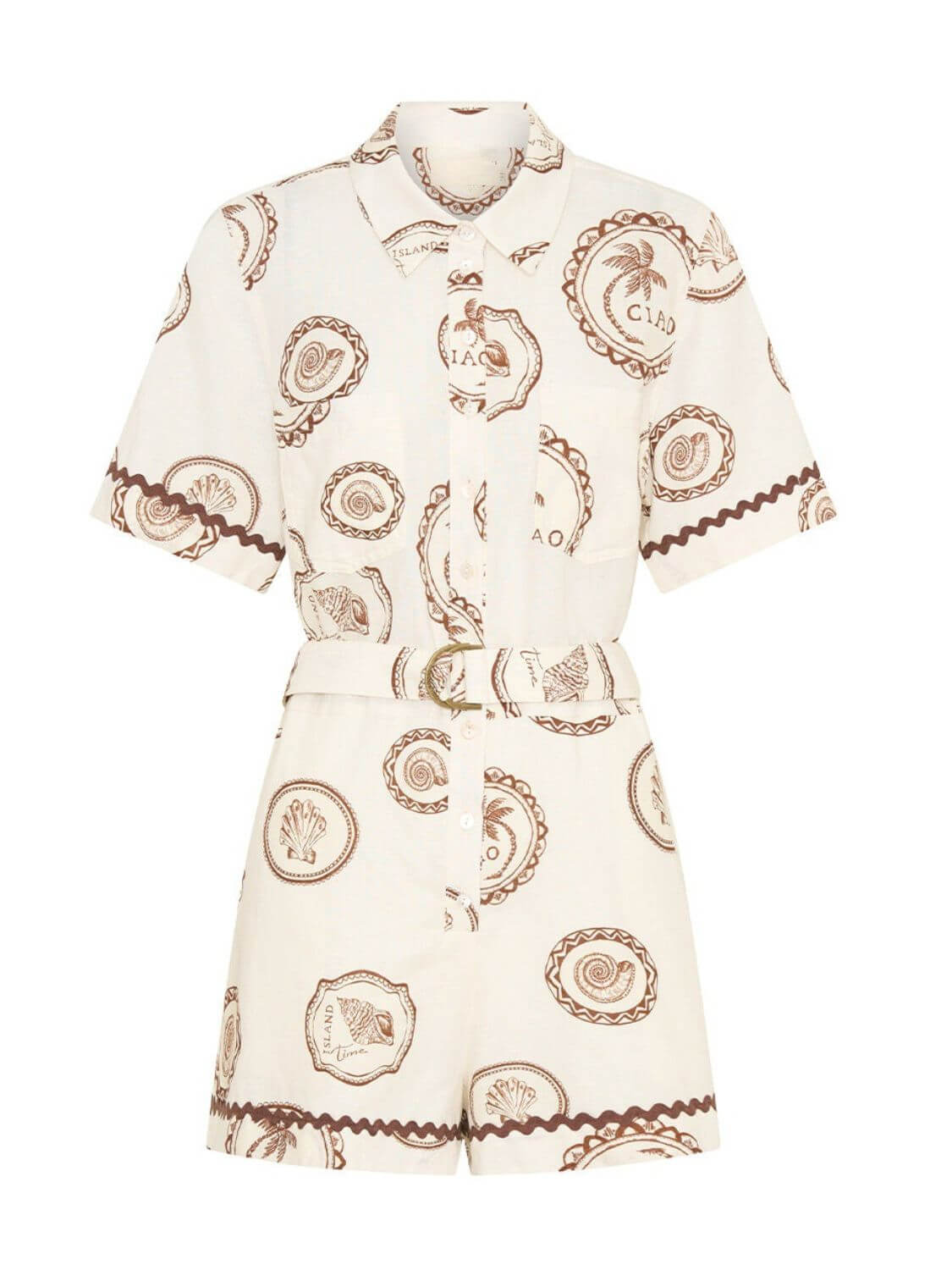 Shell Ciao Front Shirt Romper