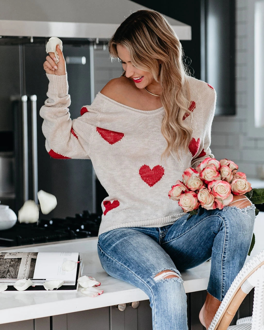 My Heart Oversized Knit Sweater