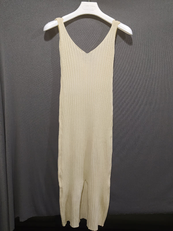 Simple Color Knitting Sweater Dress