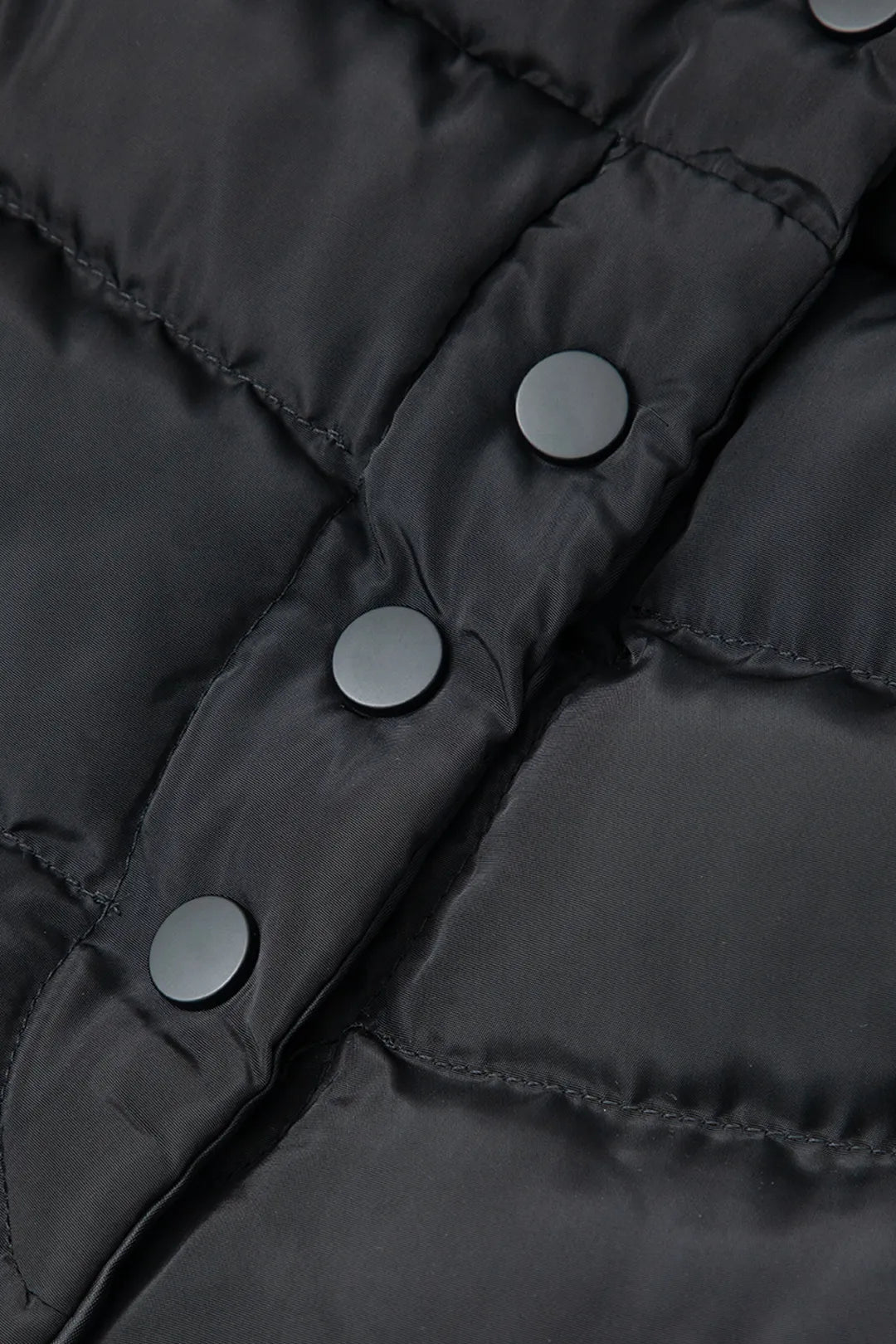 Aily Black Button Up Puffer Mini Skirt