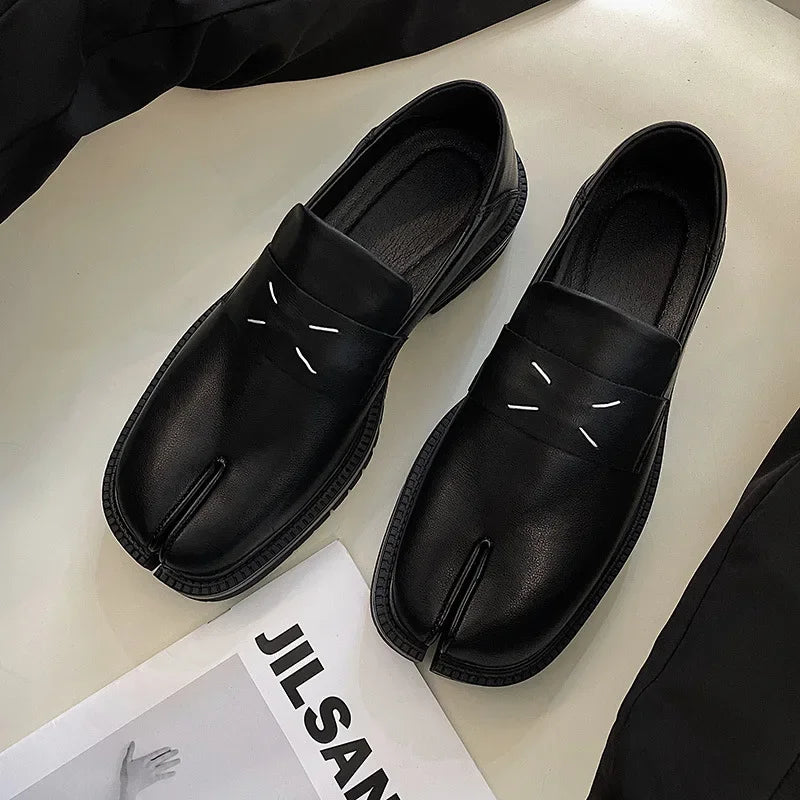Metal Chain Buckle Platform Mary Janes Round Toe Oxford Flats Loafers