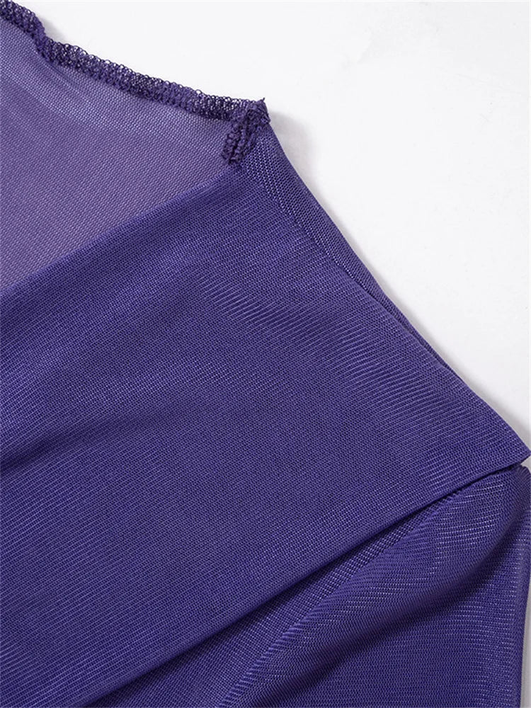 Mesh Sheer See Through Summer Y2k Criss-cross Lace-up T-shirts