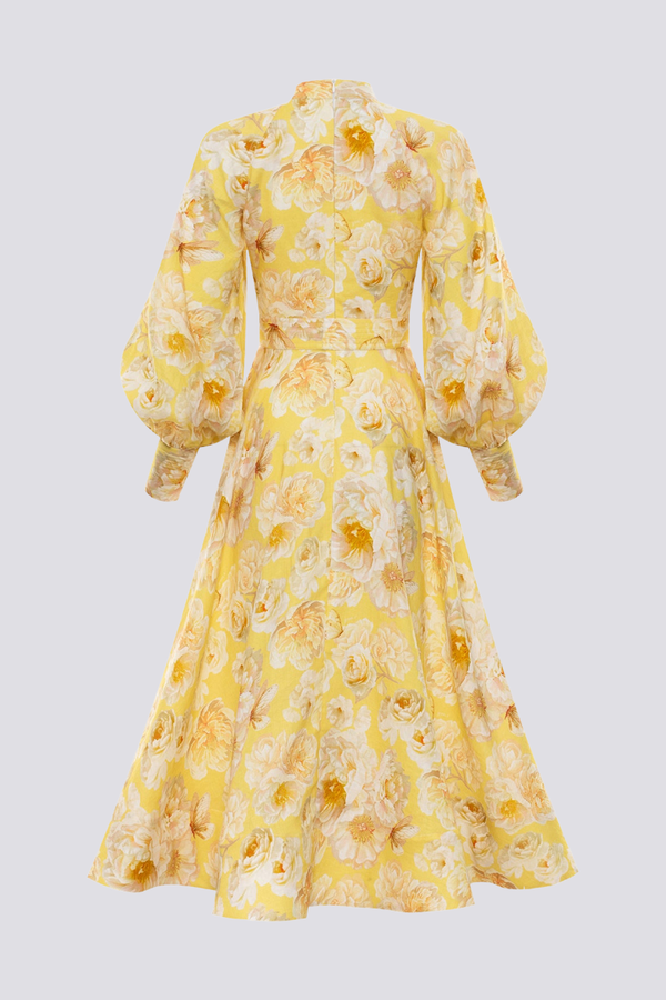 Cécilie Balloon Sleeve Maxi Dress