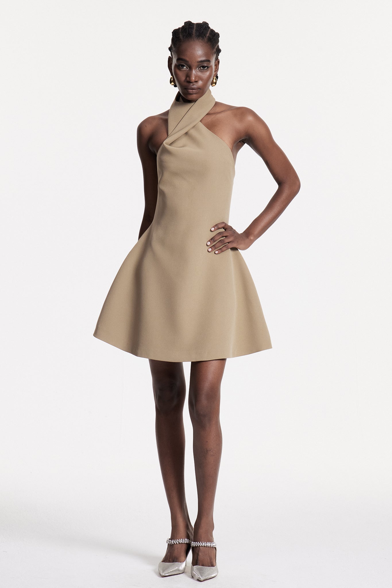 Chen Ruch Halter Neck Mini Dress