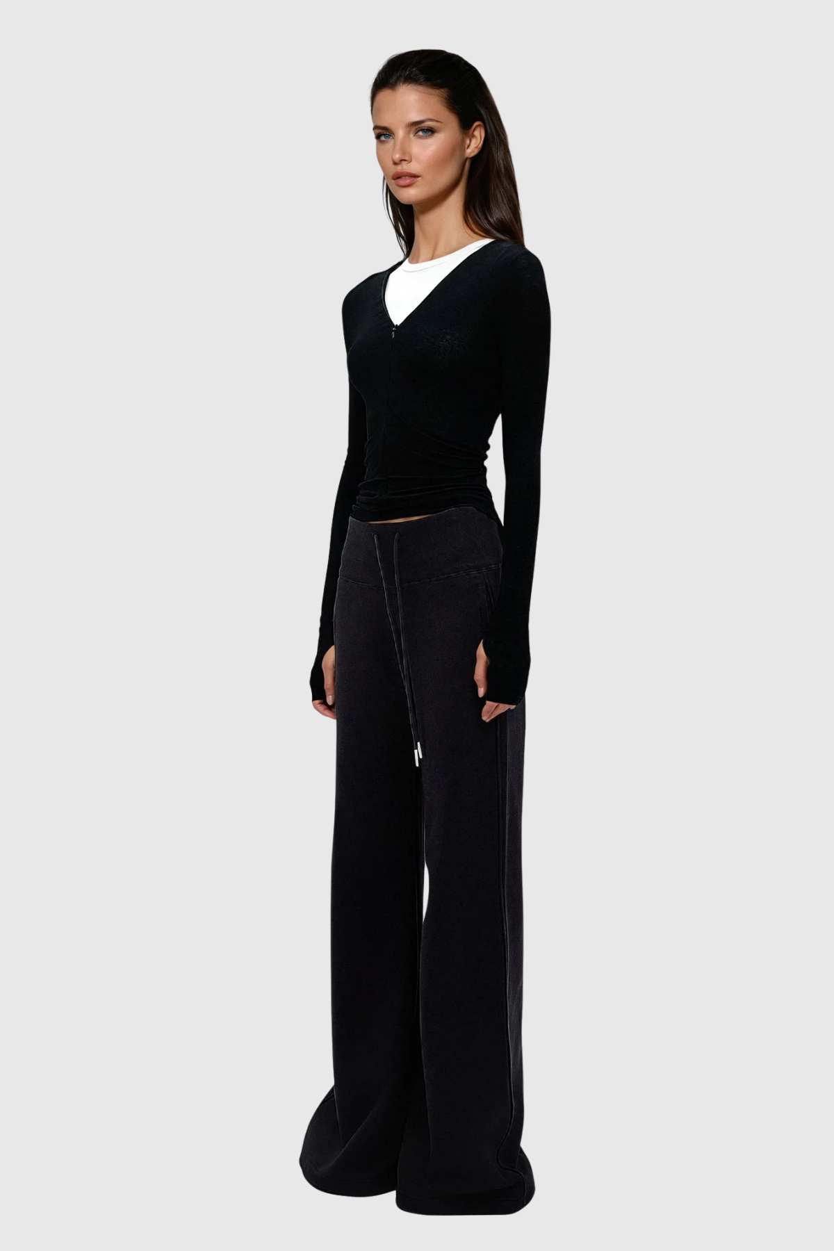 Delicia Straight Pants in Black