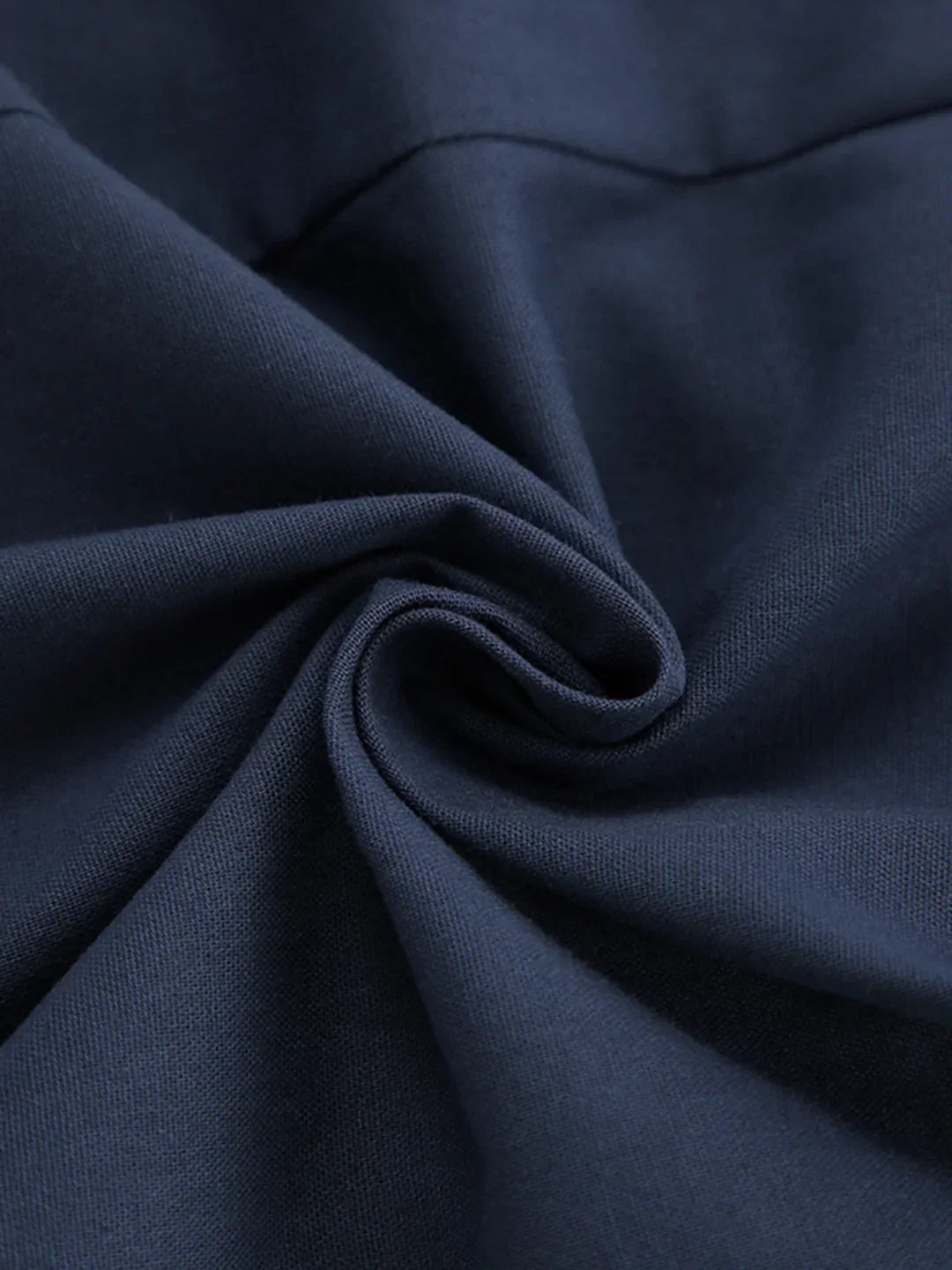 Deep Navy Cotton Tailored Pockets Shorts Set