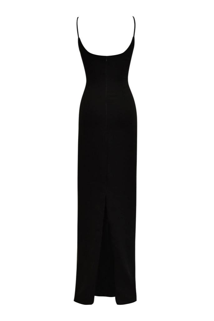 3d Flower Backless Cami Maxi Dress