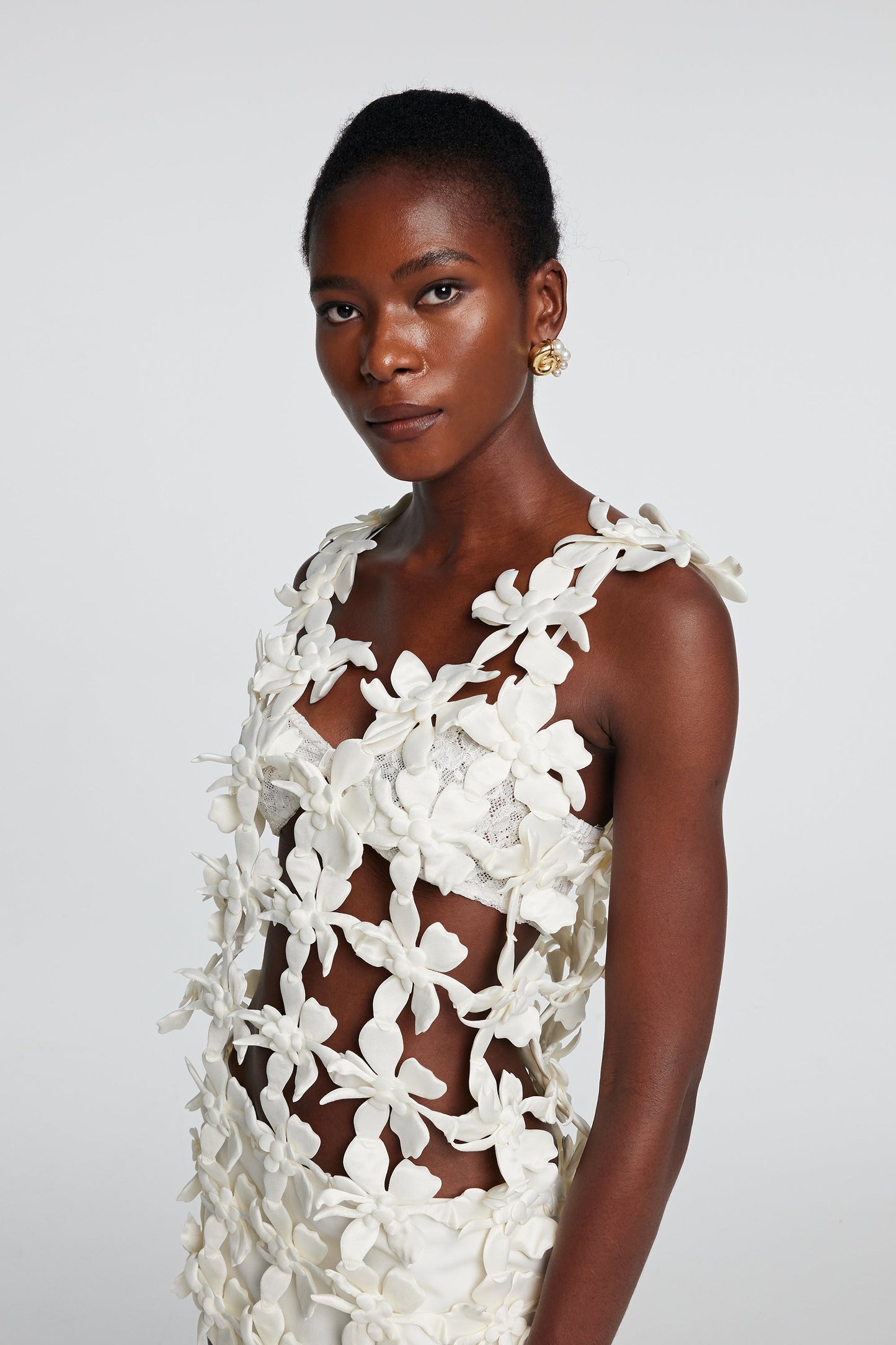 Kira Flower Cutout Sleeveless Mini Dress