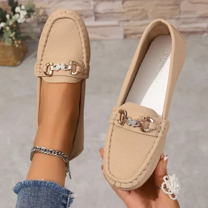 Soft Sole Comfortable Slip on Autumn Round Toe Flats Loafers