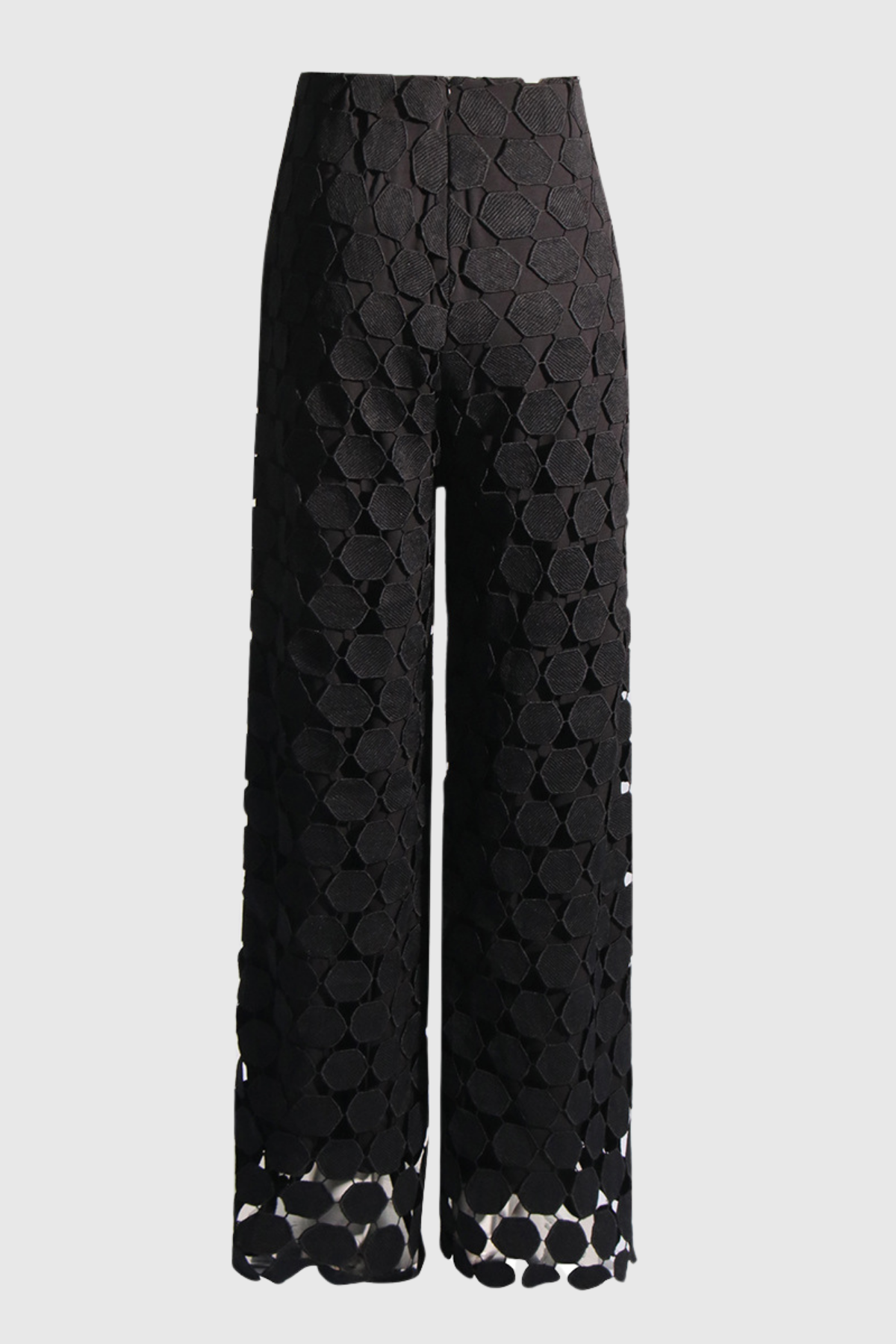 Ladza Circle Fringe Pants - Black