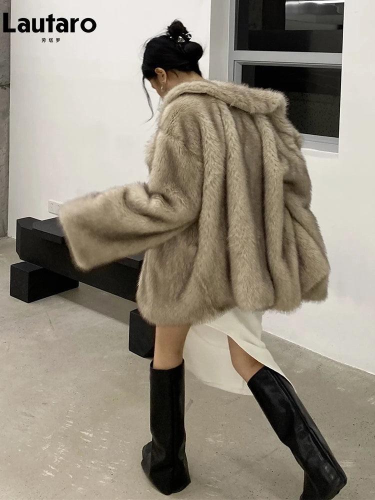 Winter Loose Thick Warm Soft Hairy Coat