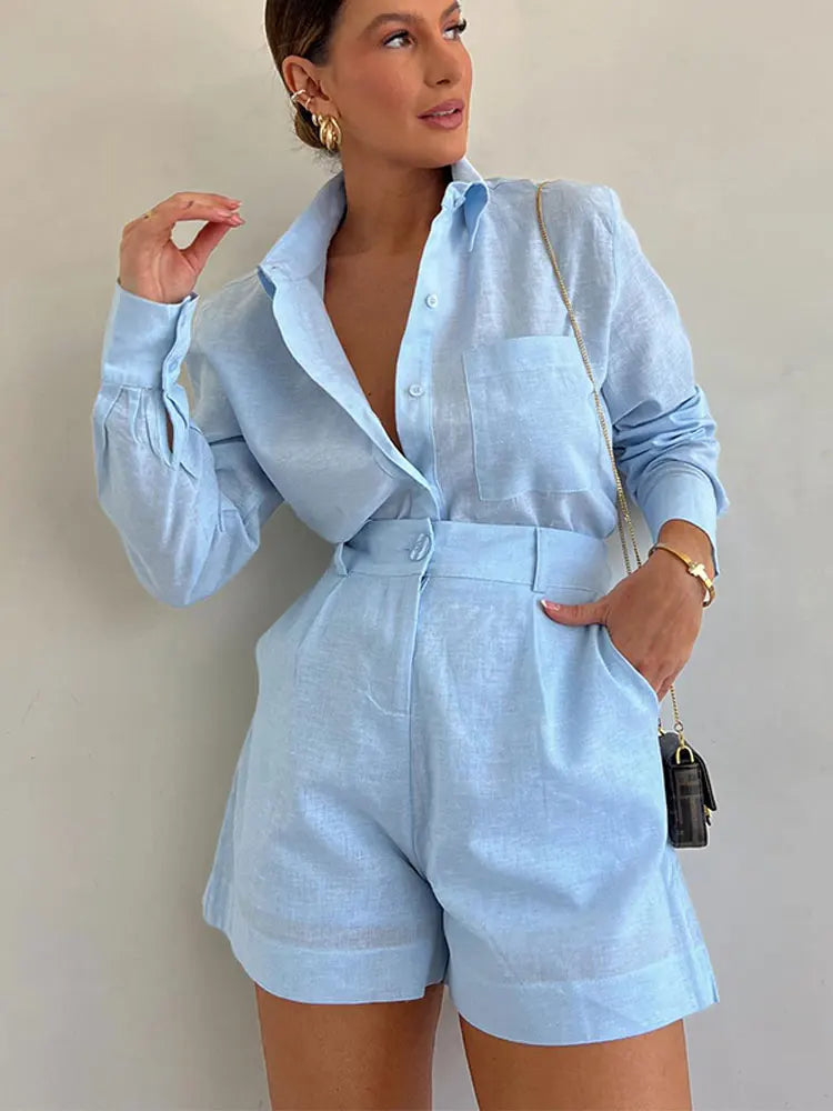 Senela - Cotton Linen Blend Two Piece Set
