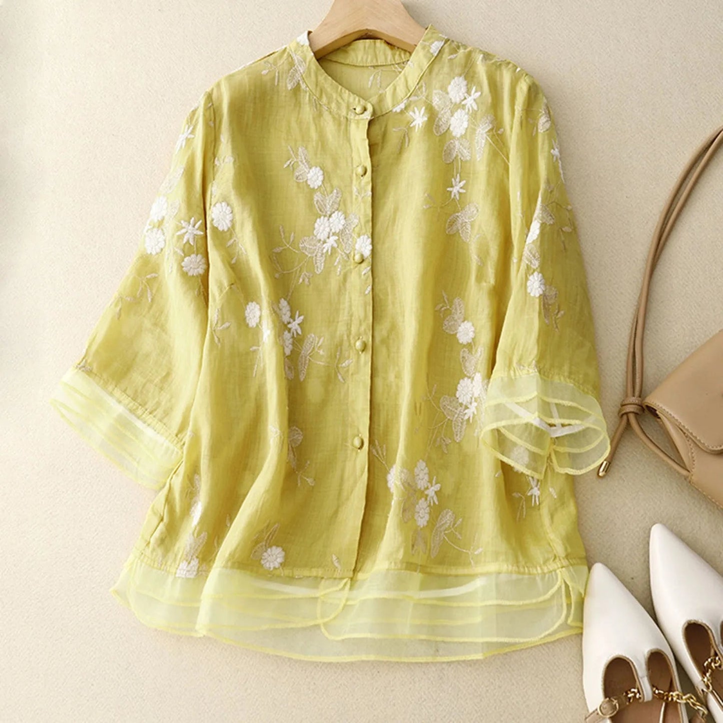 Whispersoft Blouse™ — Float Through Every Moment Wrapped in Irresistible Elegance and Confidence