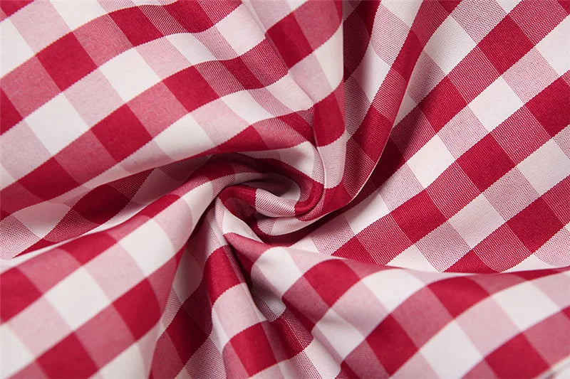 Spring Summer Plaid Tops for Strapless Off Shoulder Backless Ruched Red T-shirt Sleeveless Tees Top