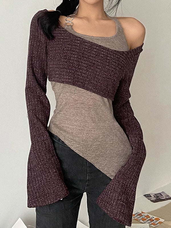Classic Color Slim Halter Sweater