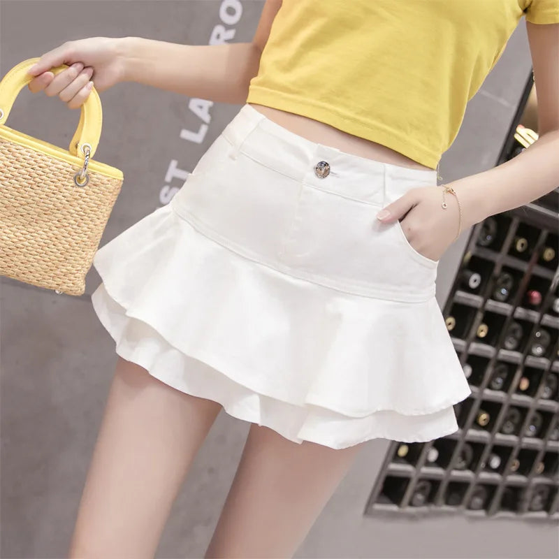 Denim Summer Colour Ball Gown Mini Skirt