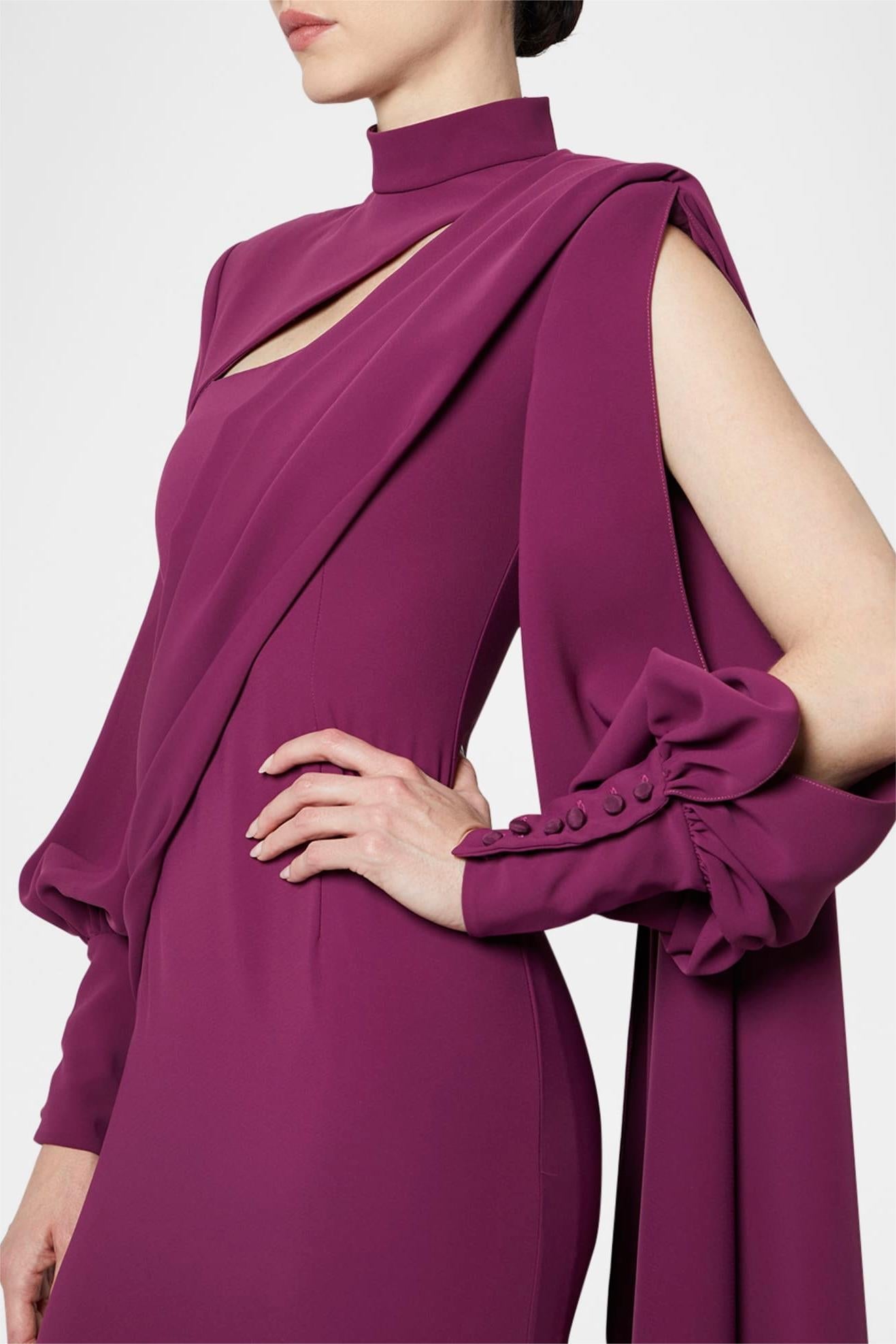 Cut-out Ruched Maxi Dress