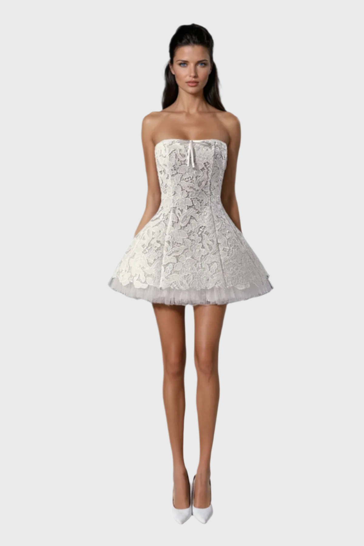 Wera Lace Strapless Mini Dress