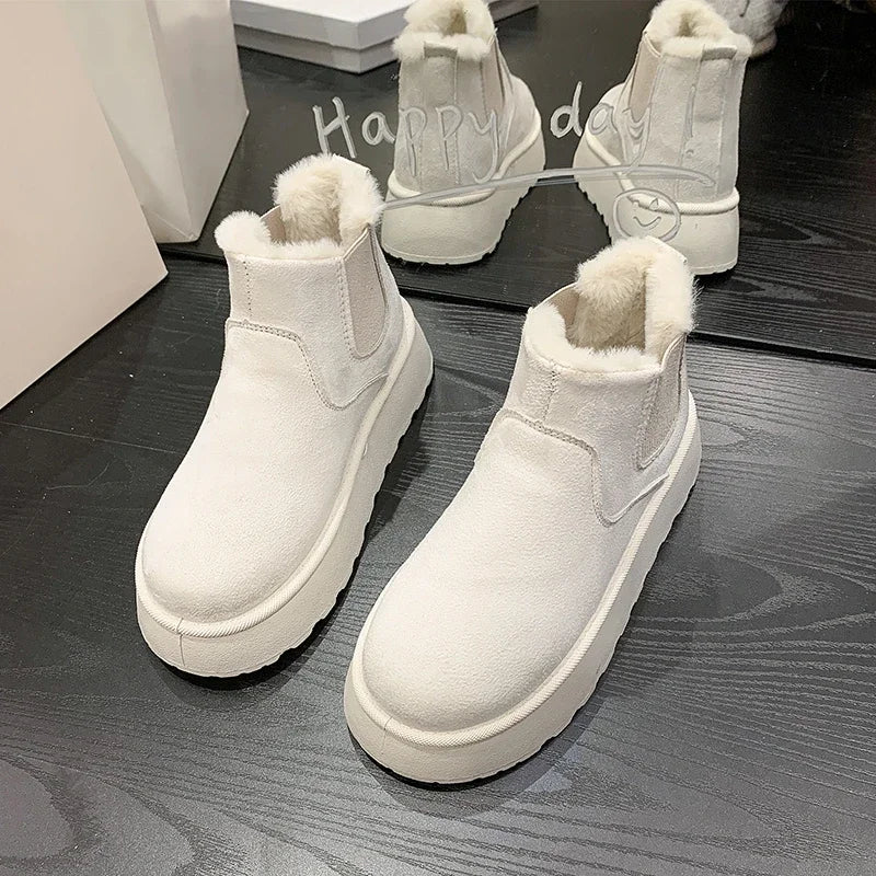 New Warm Rubber Thick Sole Comfortable Snow Boot