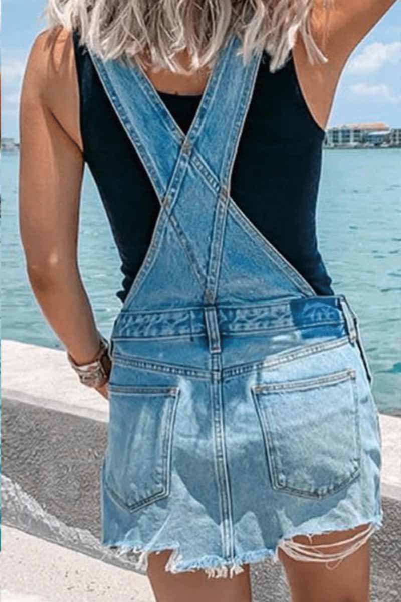 Blue Denim Overall Dress