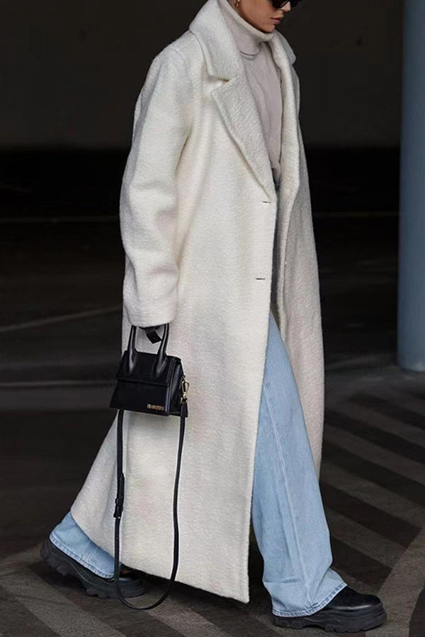 Warm Coat Long Sleeve Lapel Plush Top Coat