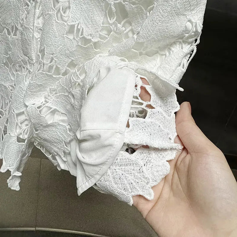 Embroidery Hollow Out Two-piece Set