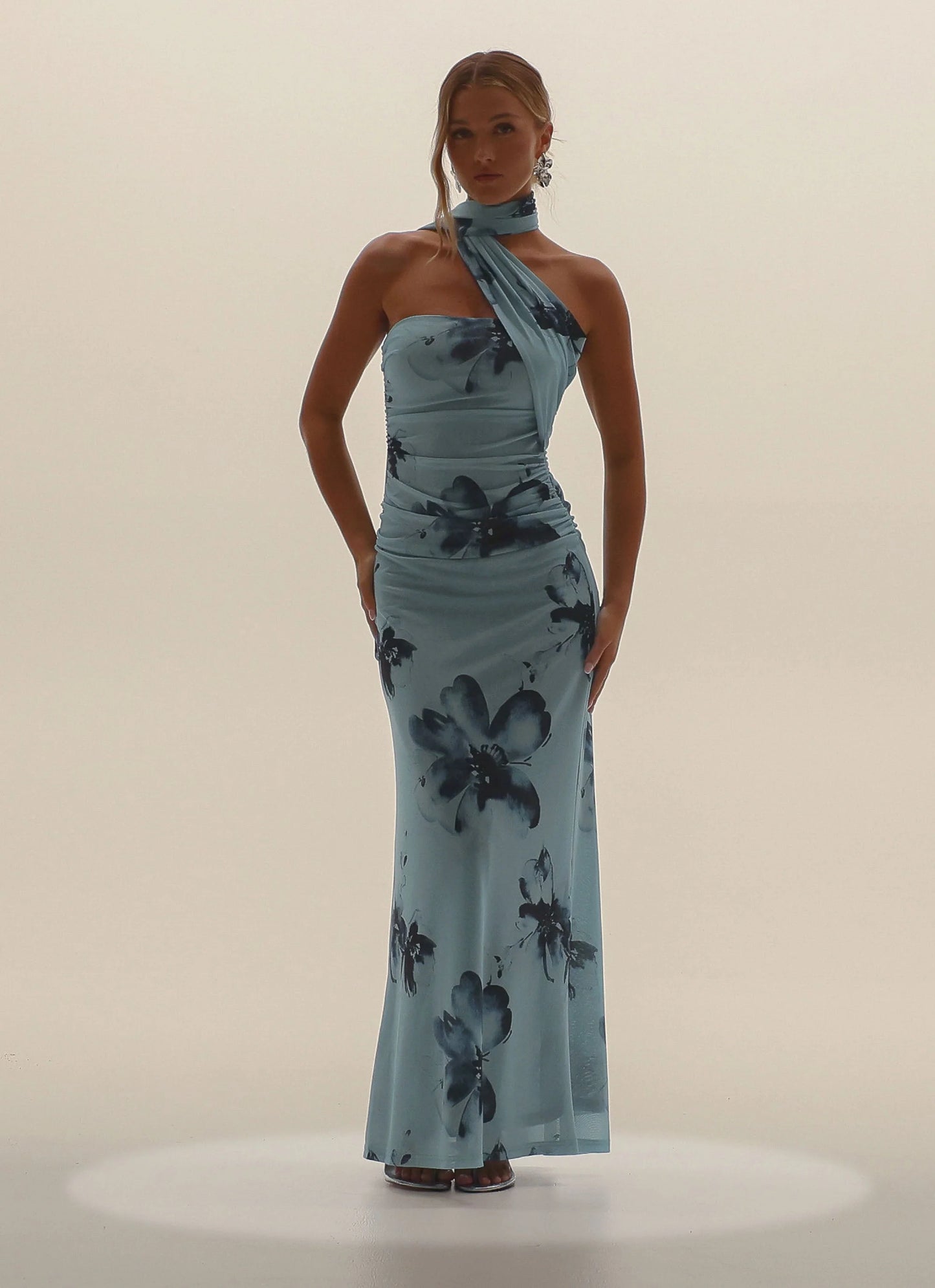 Songbird Maxi Dress - Blue Black