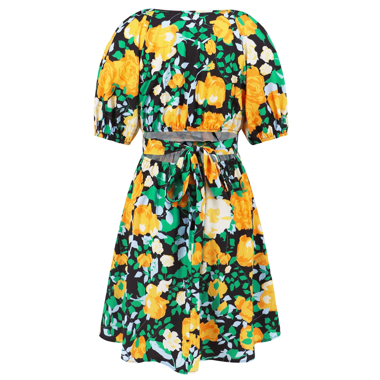 Ellerie Wrap Mini Dress - Green