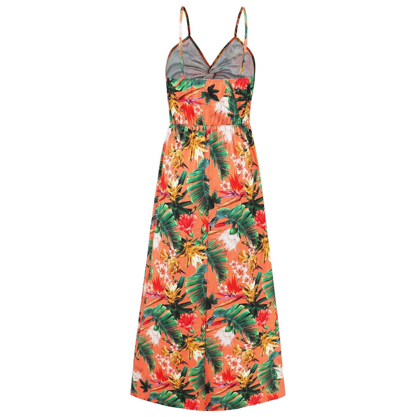 Cynthia V-neck Maxi Dress - Orange