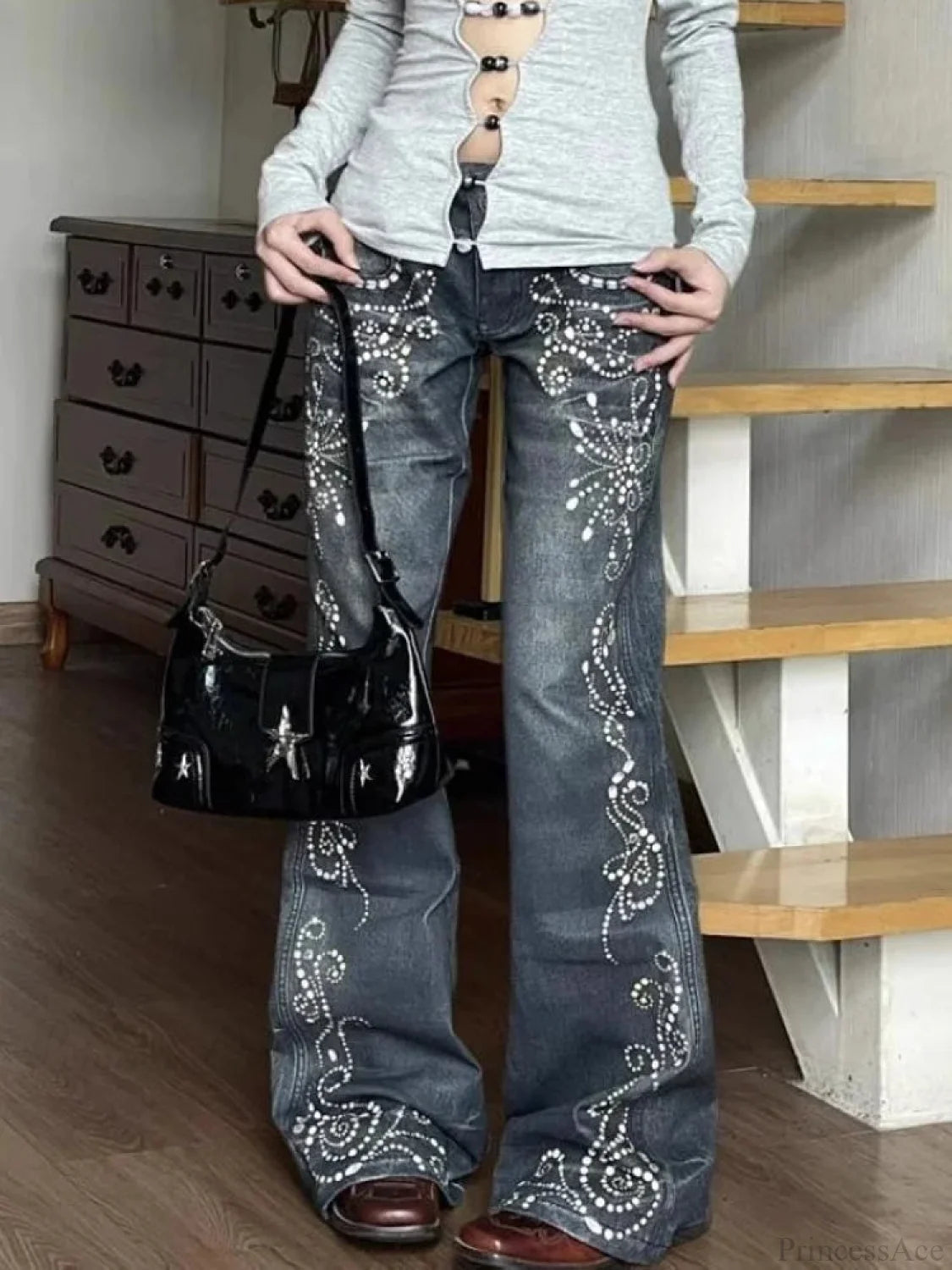 Precious Stone Medieval Slim Flare Pant