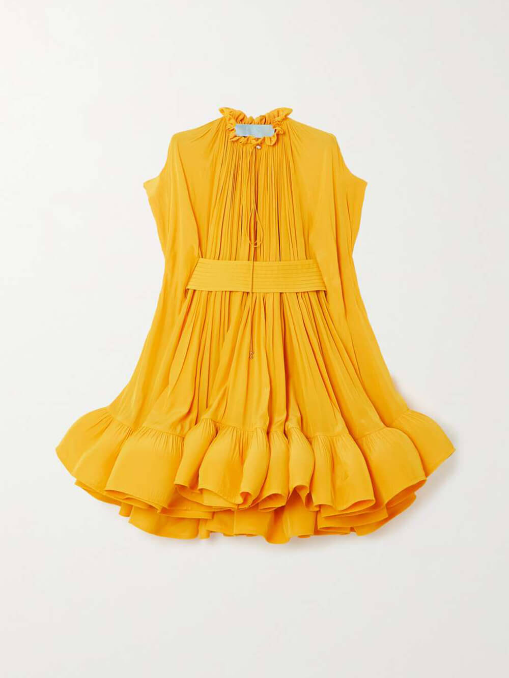 Cape-effect Belted Mini Dress