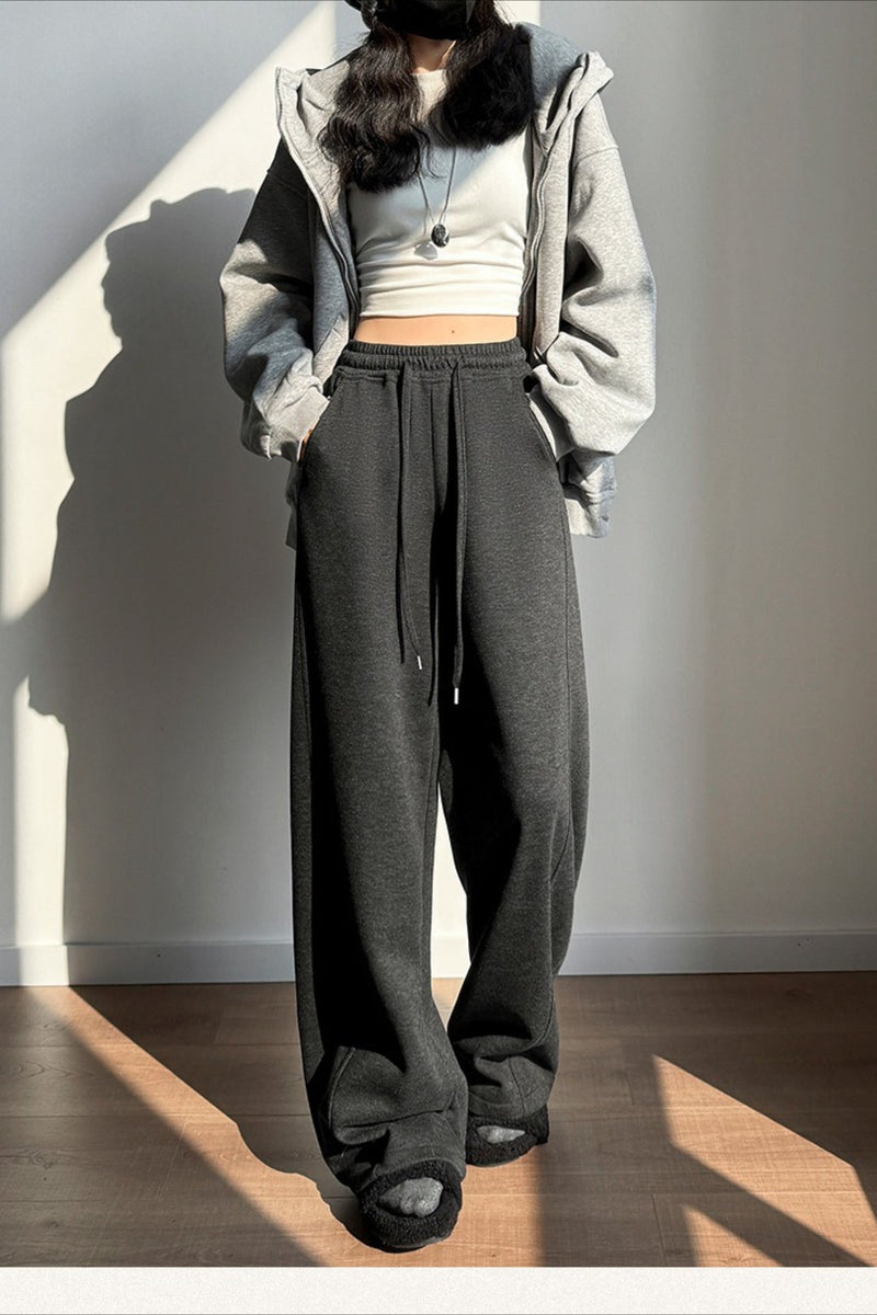 Plush Wool Curved Knit Pants