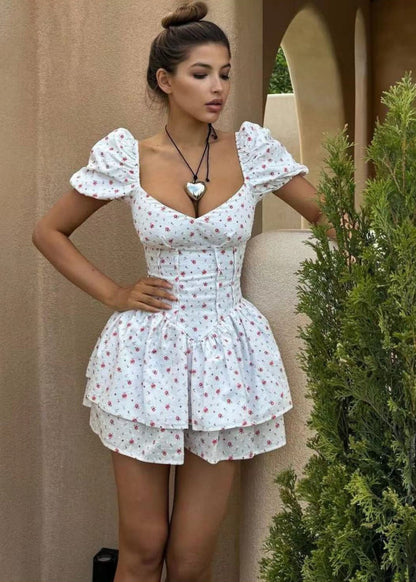 Amélie - Puff Sleeve Mini Dress