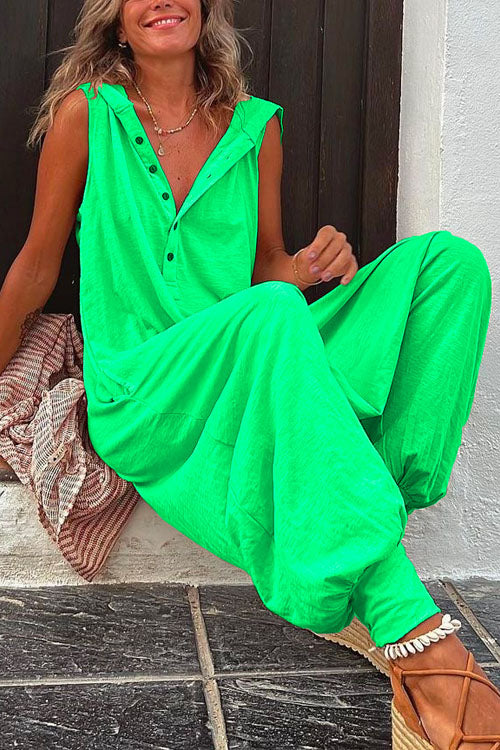 La Vie Hooded Jumpsuit With Pockets